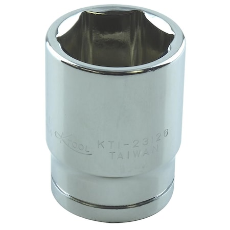 K-Tool International 1/2" Drive, 13/16" SAE Socket, 6 Points, Chrome, Stan, 6 pt., 1/2"Dr, 13/16 KTI-23126